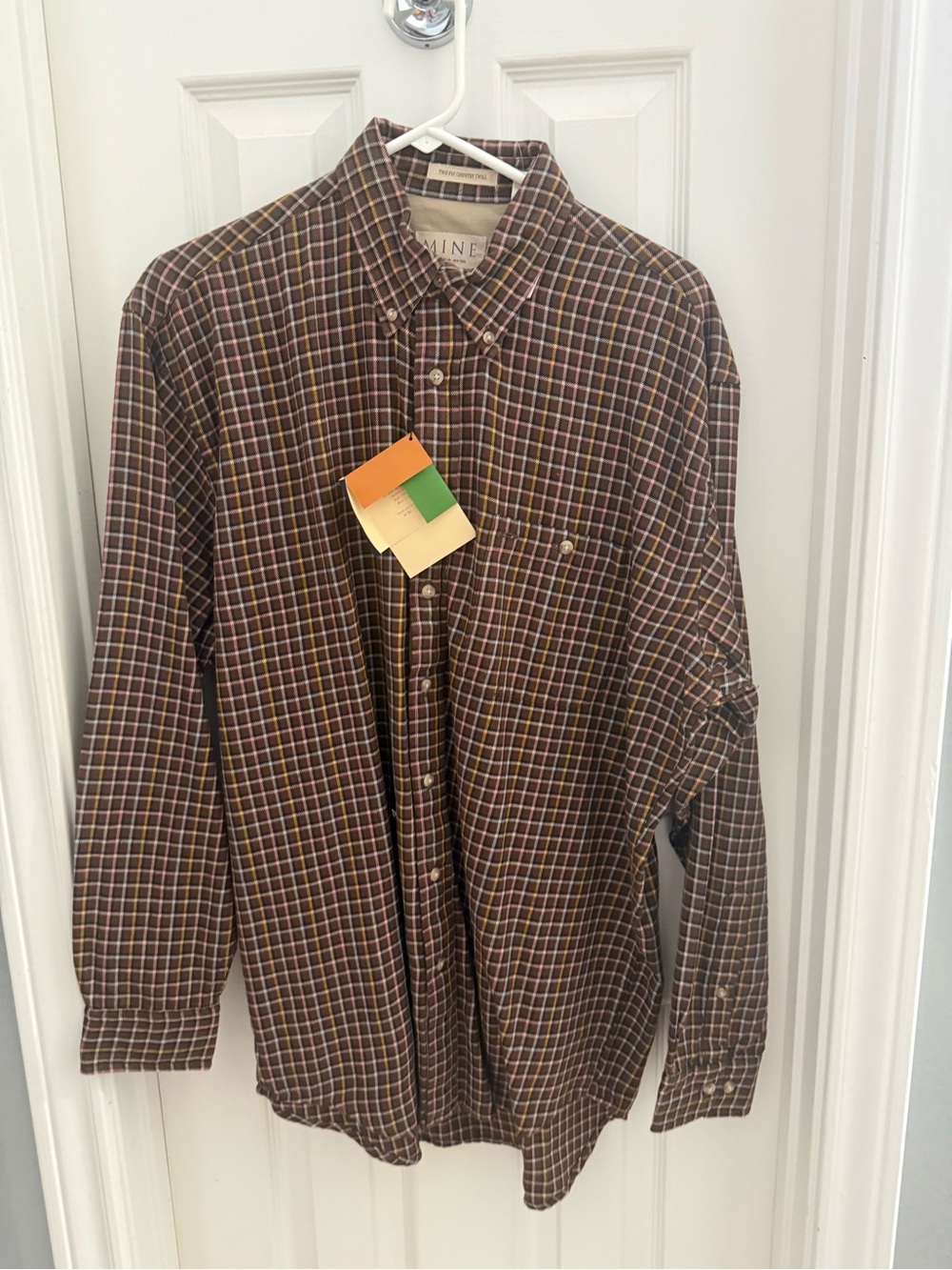 mine Brown Plaid Button-Down Shirt